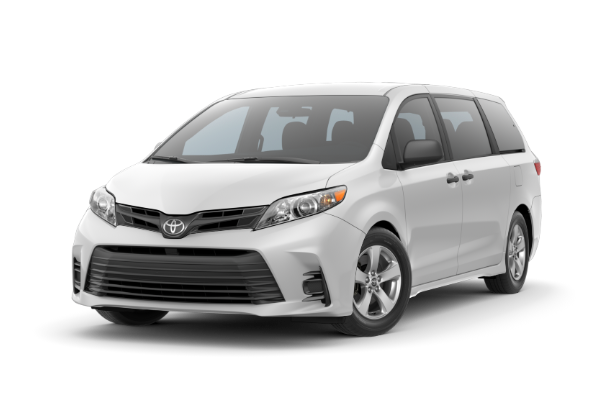 A white 2019 Toyota Sienna L