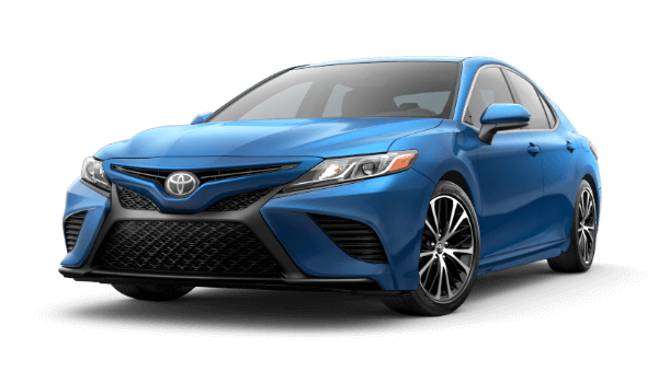 A blue 2019 Toyota Camry SE