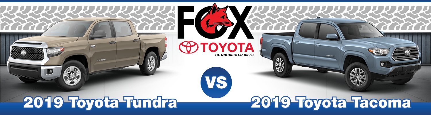 2019 Toyota Tundra vs. Tacoma A comparison of the 2019 Toyota Tundra & Tacoma