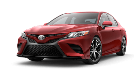 A red 2019 Toyota Camry