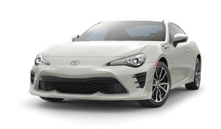 A white 2019 Toyota 86