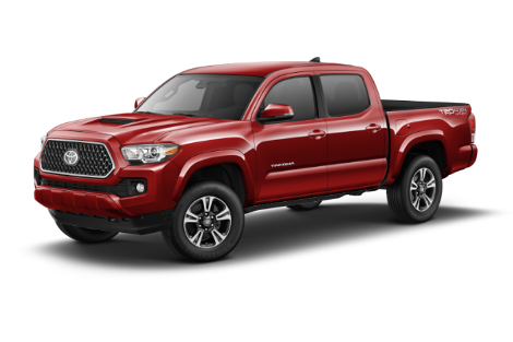 A red 2019 Toyota Tacoma TRD Sport