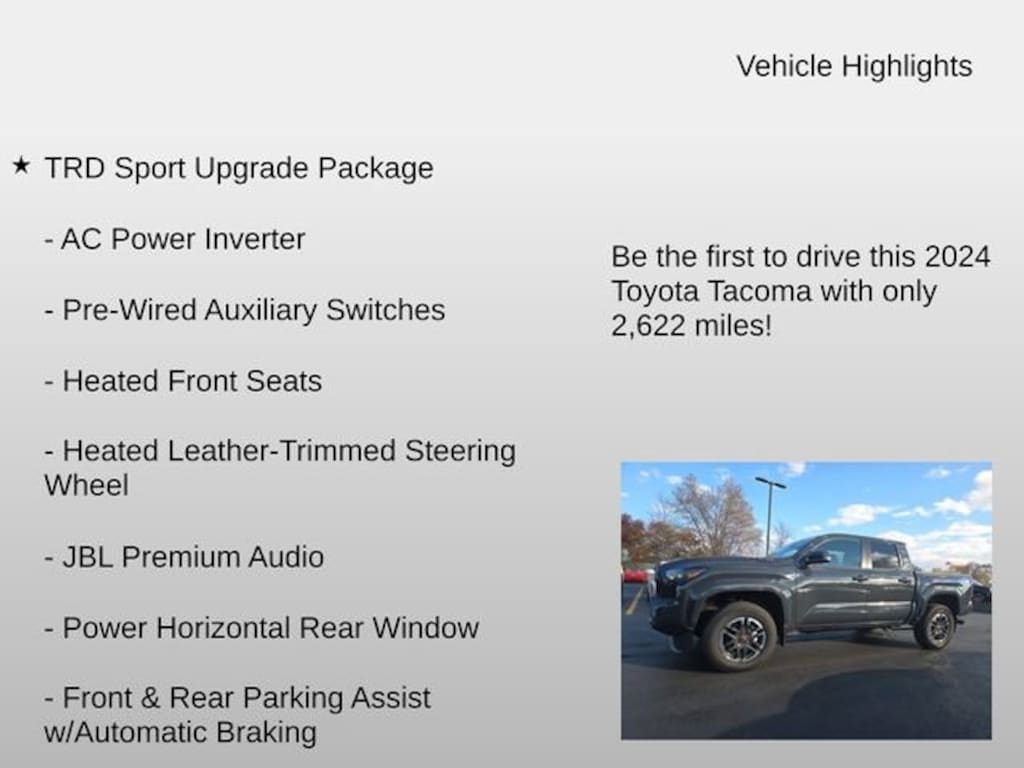 Used 2024 Toyota Tacoma Hybrid TRD Sport Truck