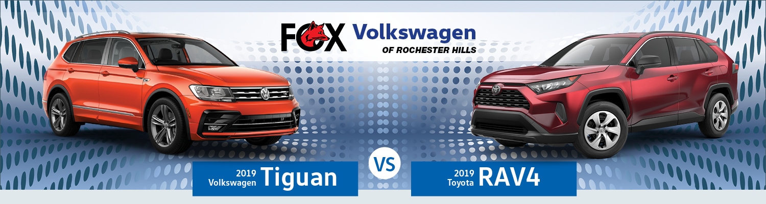 A comparison of the 2019 Volkswagen Tiguan & Toyota RAV4