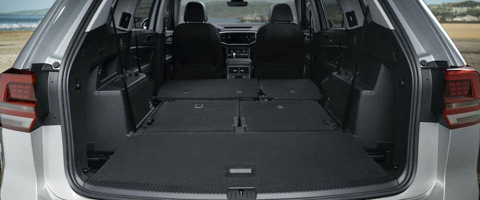 2019 VW Atlas Cargo Space The back of the 2019 VW Atlas with all of the seats down
