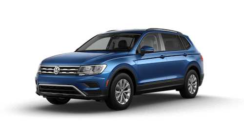 A blue 2019 Volkswagen Tiguan S