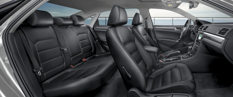 The interior seating on the 2019 VW Passat