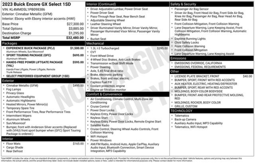 Used 2023 Buick Encore GX Select SUV