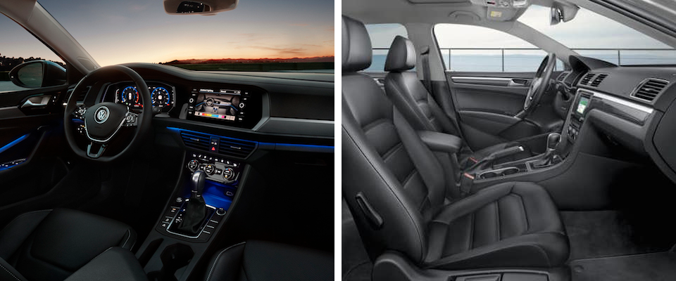 The interior comparison of the 2019 Jetta & Passat
