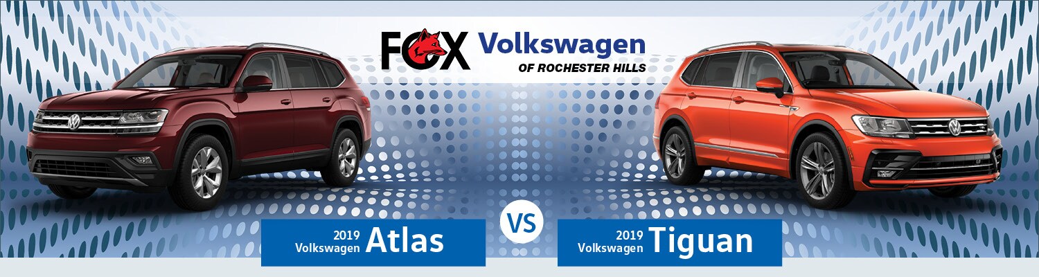 A comparison of the 2019 VW Atlas & Tiguan