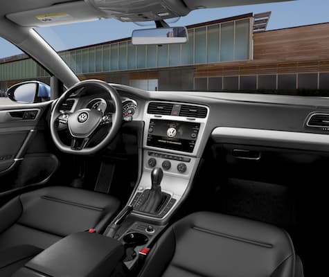 The dashboard on the 2019 VW Golf