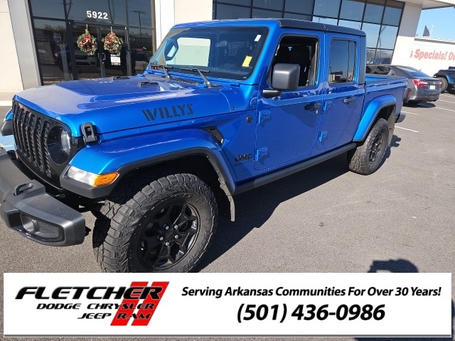 Certified 2022 Jeep Gladiator WILLYS with VIN 1C6HJTAG6NL119746 for sale in Little Rock