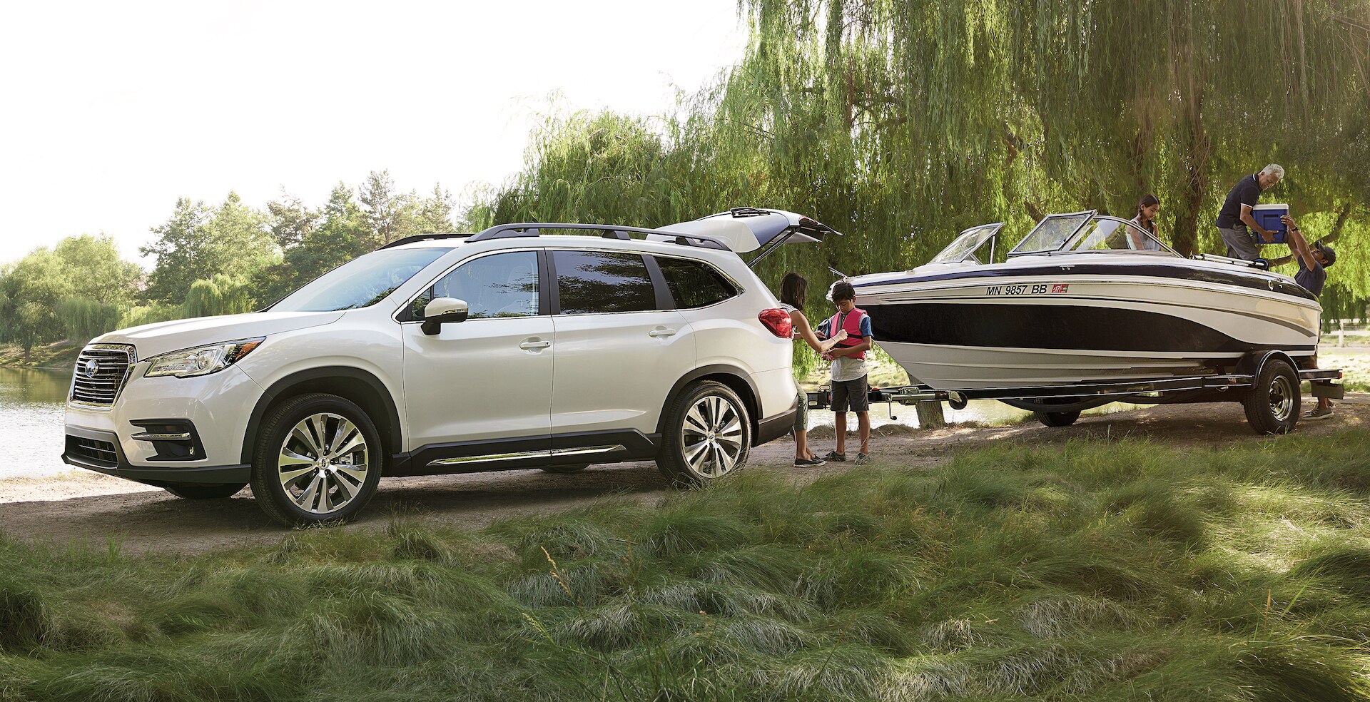 Fletcher Subaru is a Subaru Dealership in Joplin near Joplin, MO | 2020 Subaru Ascent with boat