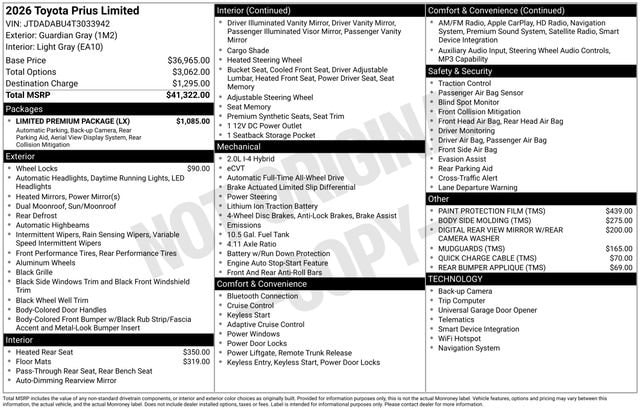 2026 Toyota Prius Limited AWD's photo