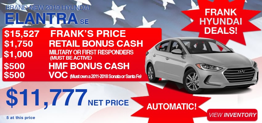 Shop New Hyundai Specials Frank Hyundai San Diego County