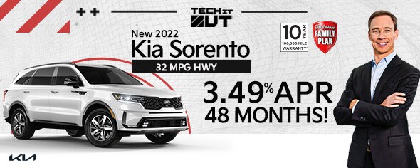 New 2022 Kia Sorento 3.49% APR for 48mos