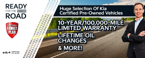 Kia Certified Pre-Owned 10-Year/100,000-Mile Limited Warranty Lifetime Oil Changes & More