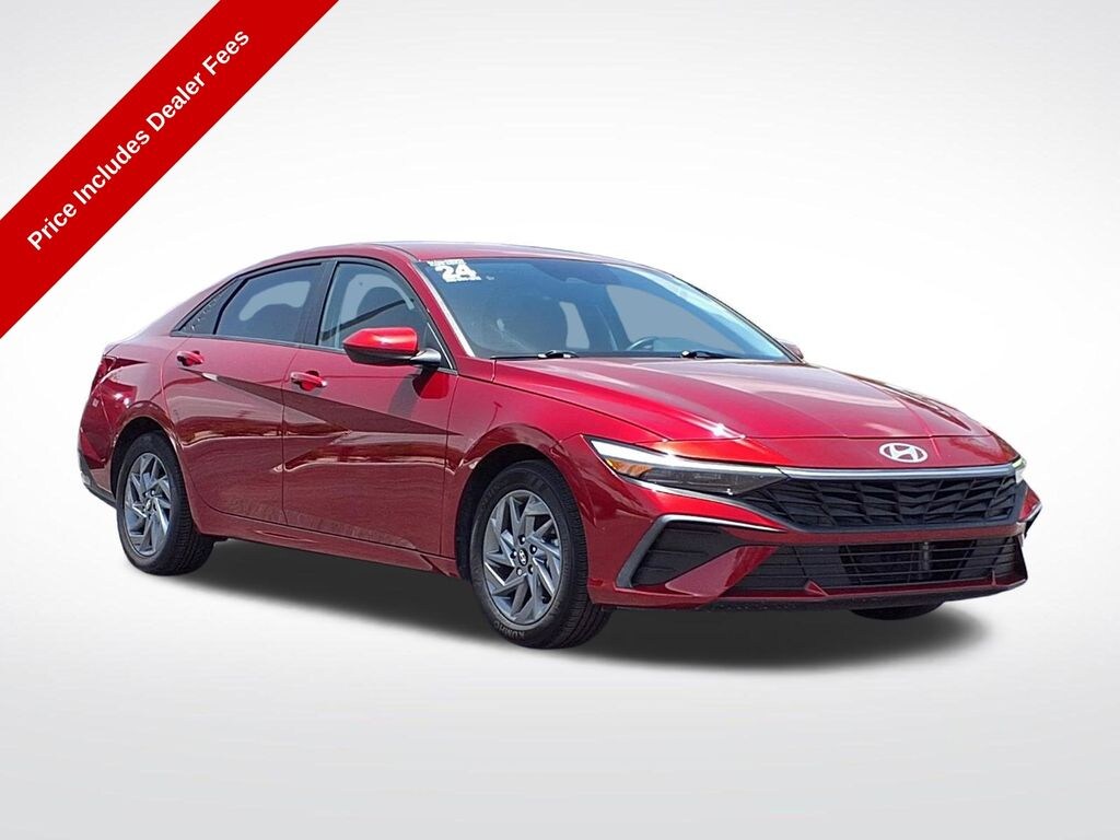 Used 2024 Hyundai Elantra Hybrid Blue Sedan