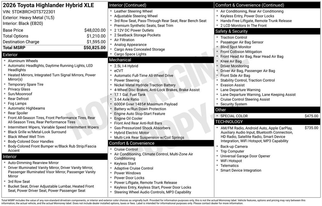 2026 Toyota Highlander XLE - Photo 8