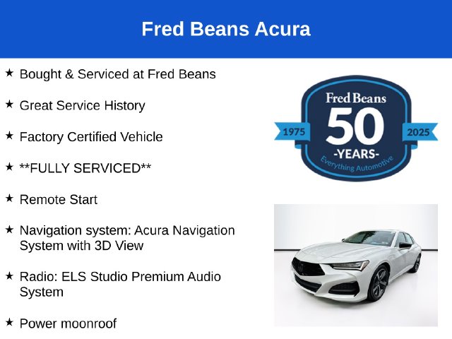 Used 2025 Acura TLX Technology Package Sedan
