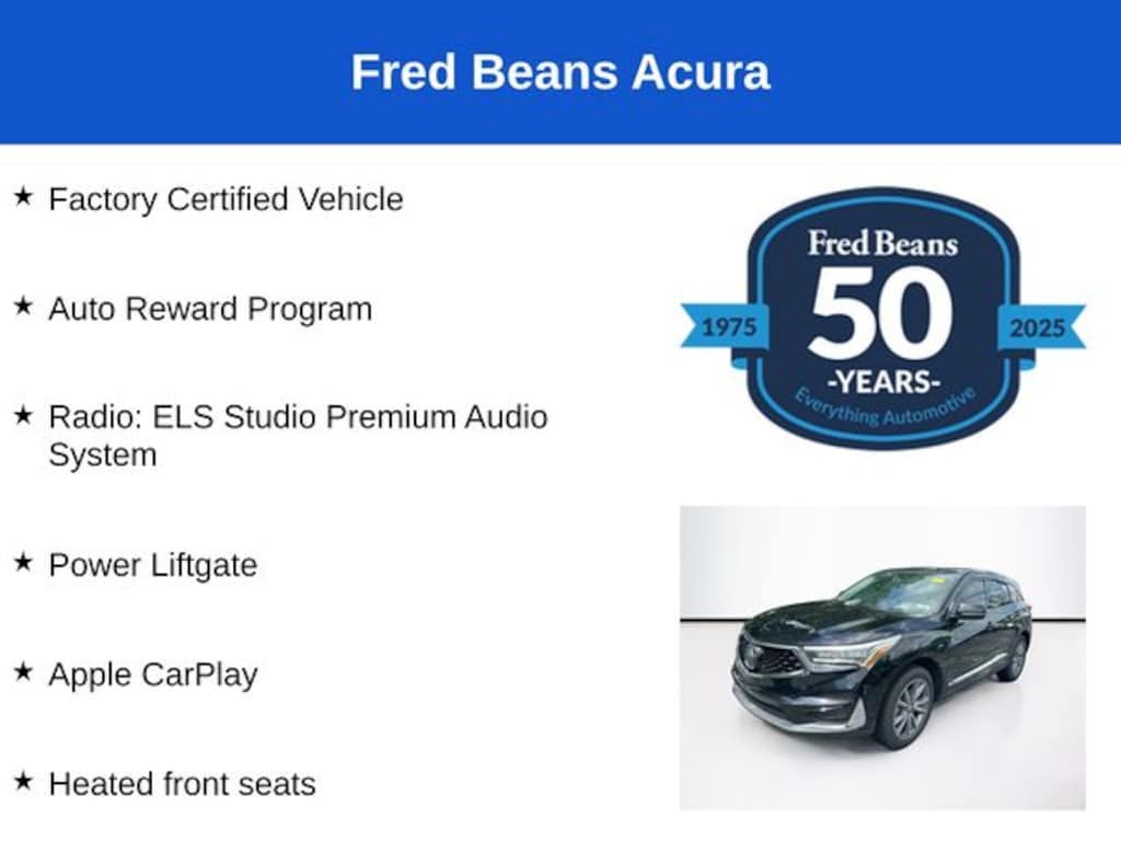 Certified 2019 Acura RDX Technology Package SUV