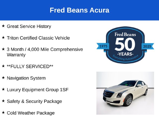Used 2018 CADILLAC ATS 2.0L Turbo Luxury Sedan