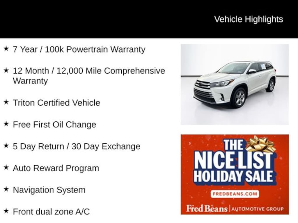 Used 2019 Toyota Highlander Limited Platinum V6 SUV