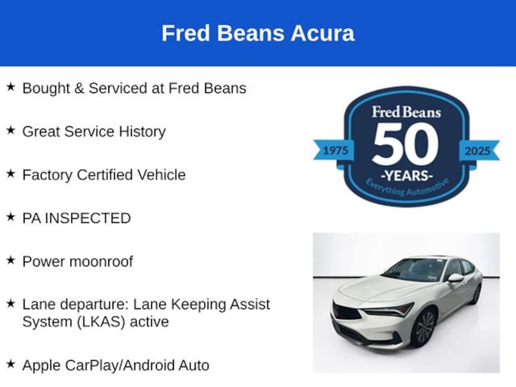 Certified 2025 Acura Integra Base Hatchback