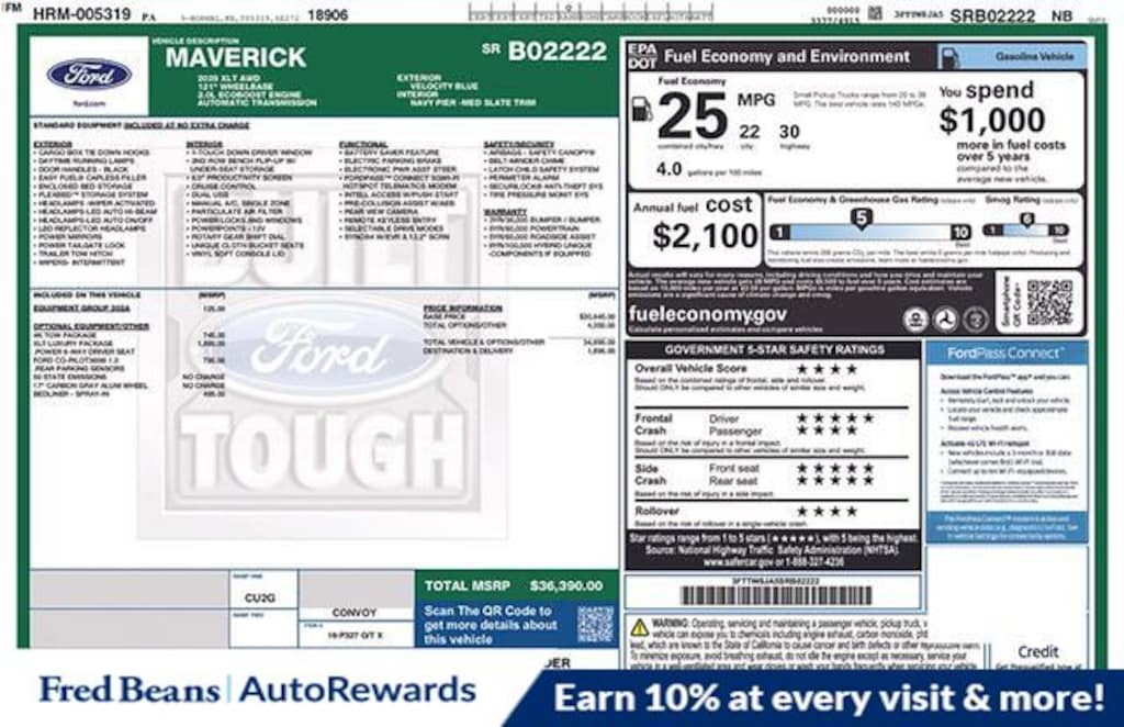 New 2025 Ford Maverick XLT Truck SuperCrew