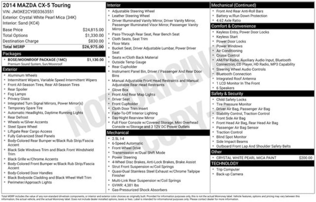 Used 2014 Mazda CX-5 Touring SUV