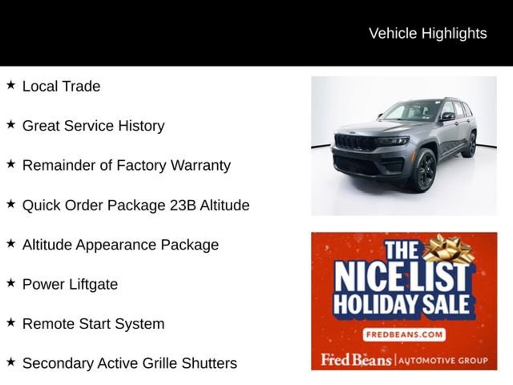 Used 2023 Jeep Grand Cherokee Altitude 4x4 SUV