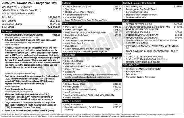 2025 GMC Savana Cargo Work Van - Photo 9