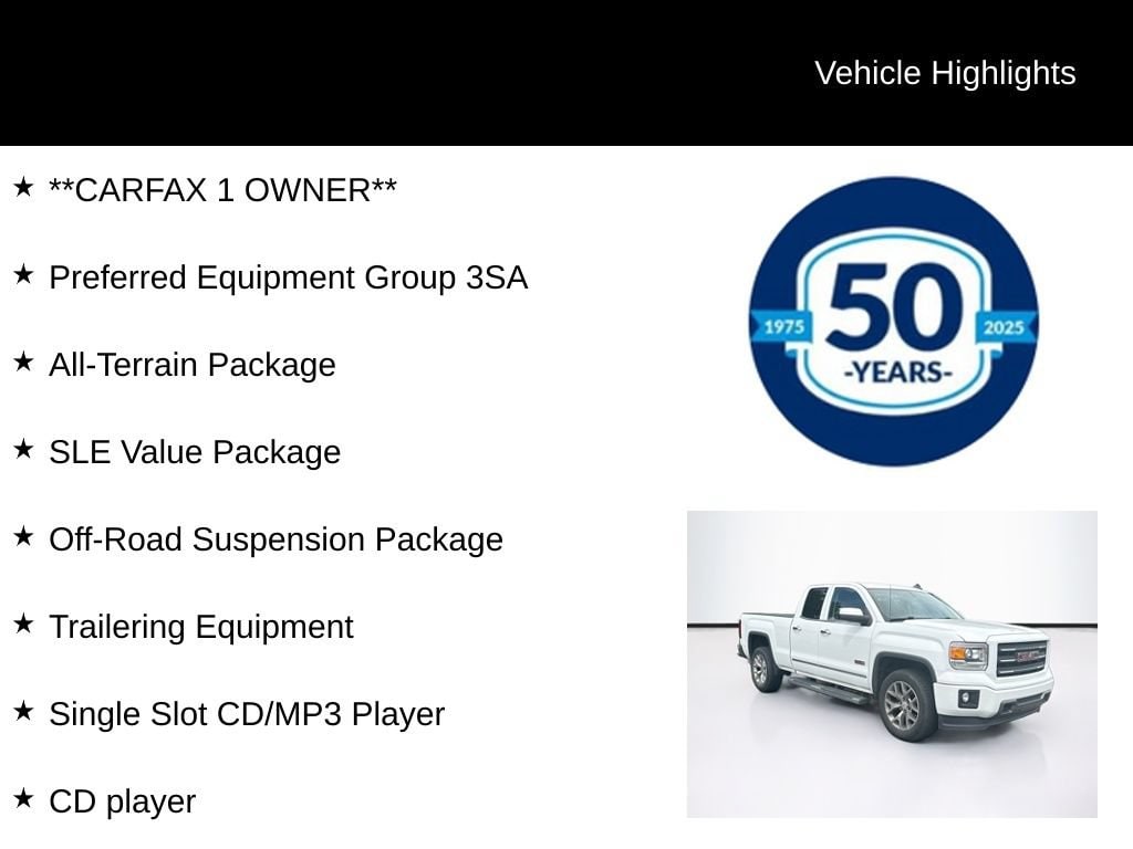 Used 2015 GMC Sierra 1500 SLE Truck
