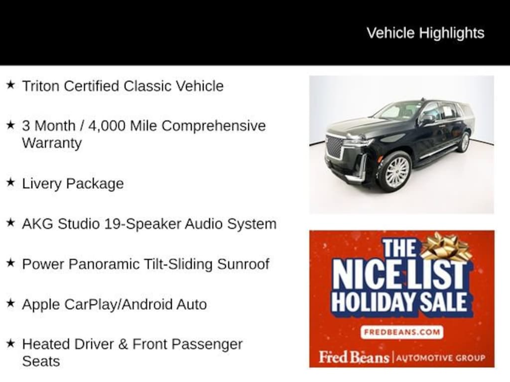 Used 2023 CADILLAC Escalade ESV Premium Luxury SUV