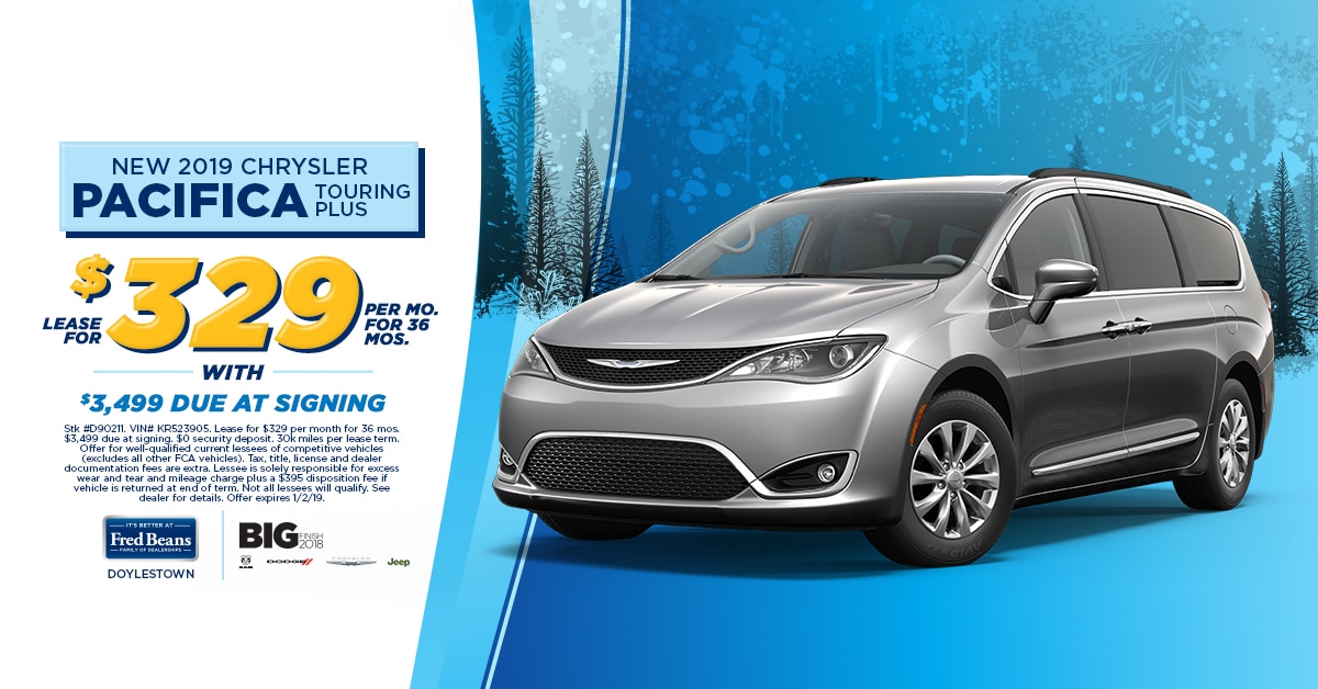 Chrysler Pacifica Lease >> 2019 Chrysler Pacifica Touring Plus For 329 Mo At Fred Beans Chrysler Pacifica Lease >> 2019 Chrysler Pacifica Touring Plus For 329 Mo At Fred Beans