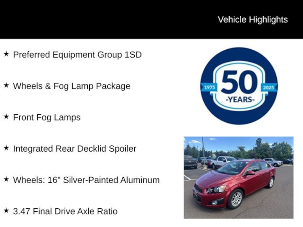 Used 2015 Chevrolet Sonic LT Sedan