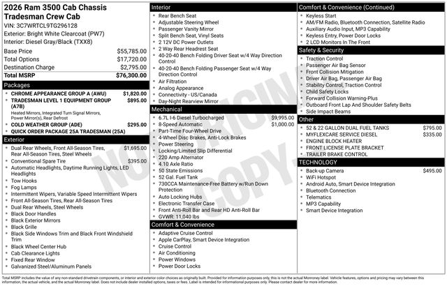 2026 RAM 3500 Tradesman 4X4 Crew Cab's photo