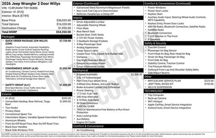 2026 Jeep Wrangler Willys Sport Utility