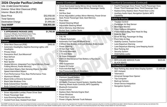 2026 Chrysler Pacifica Limited AWD's photo