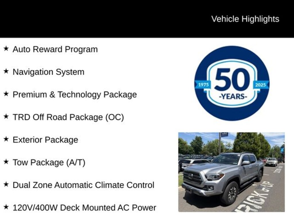Used 2017 Toyota Tacoma TRD Off-Road Truck Double Cab