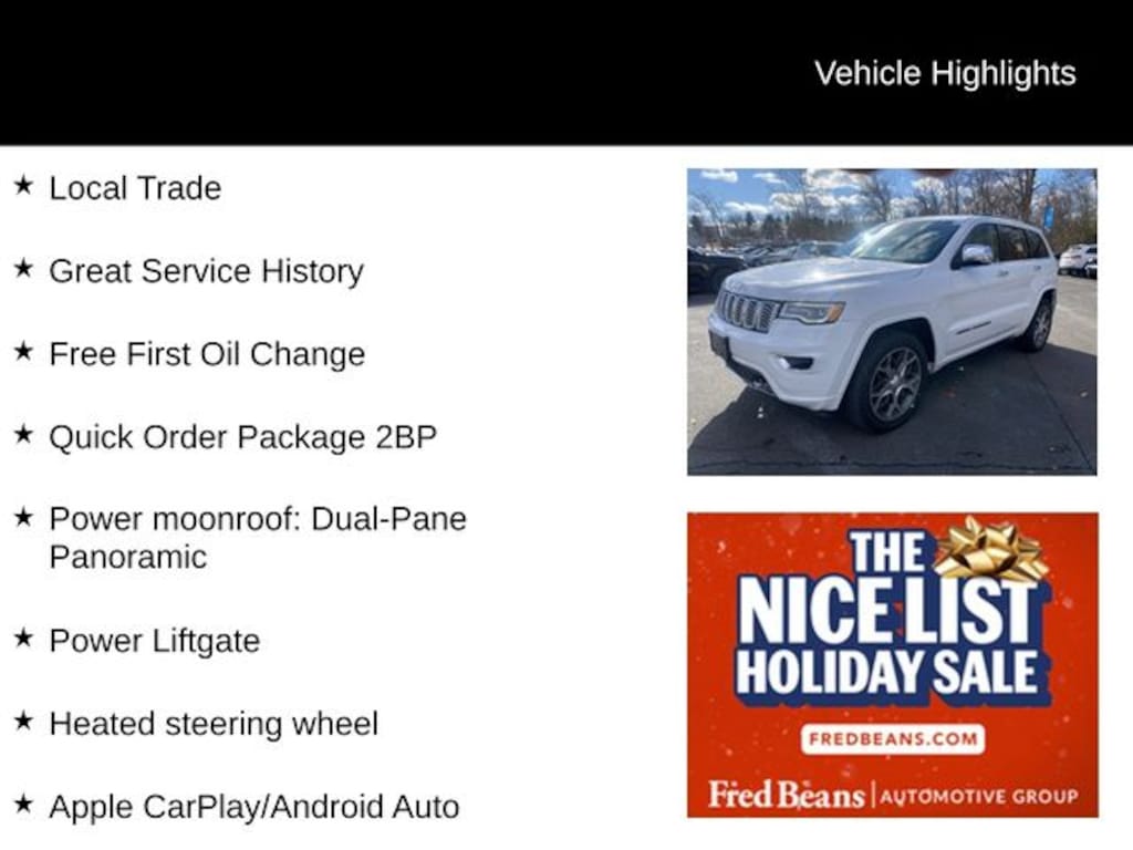 Used 2019 Jeep Grand Cherokee Overland SUV