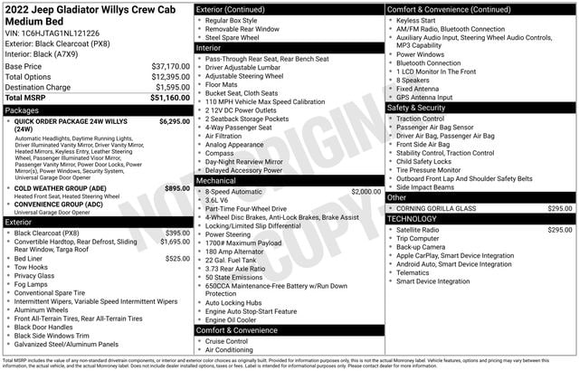 2022 Jeep Gladiator WILLYS's photo