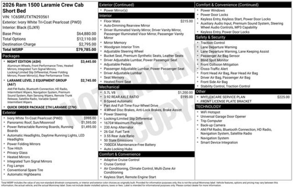 New 2026 Ram 1500 Laramie Pickup