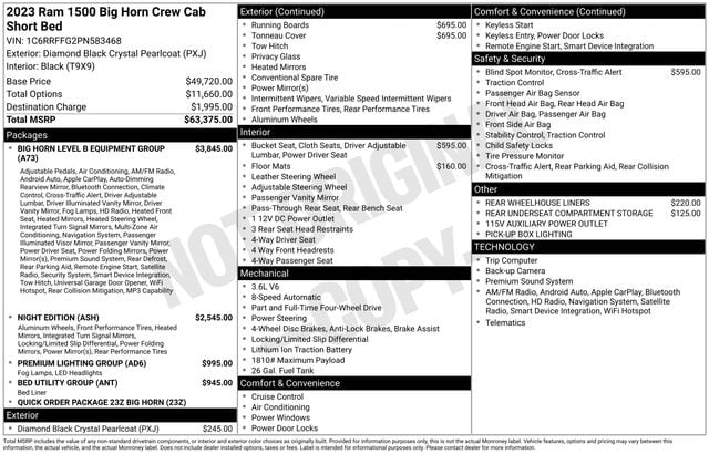 2023 RAM 1500 Big Horn/Lone Star 4x4 Crew Cab 5'7's photo