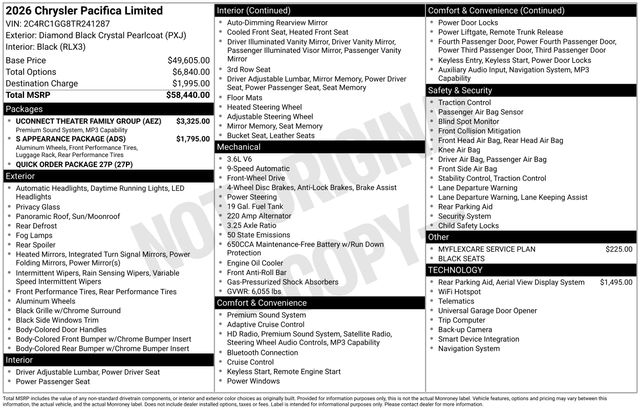 2026 Chrysler Pacifica Limited's photo