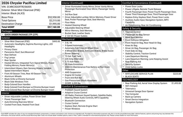 2026 Chrysler Pacifica Limited AWD's photo