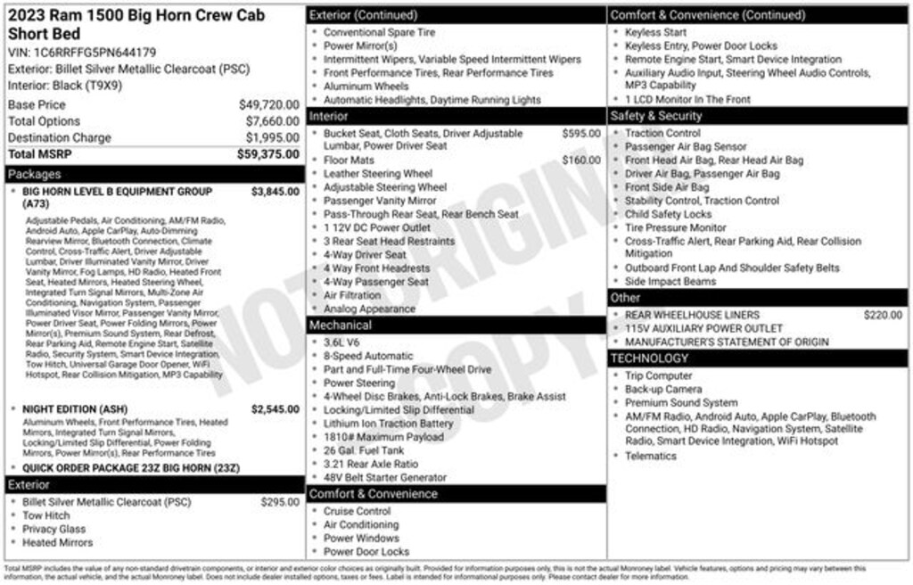 Used 2023 Ram 1500 Big Horn/Lone Star Truck Crew Cab