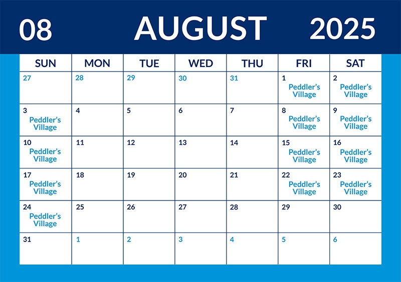 AUGUST CALENDAR