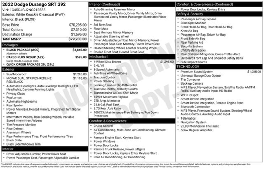 Used 2022 Dodge Durango SRT 392 SUV