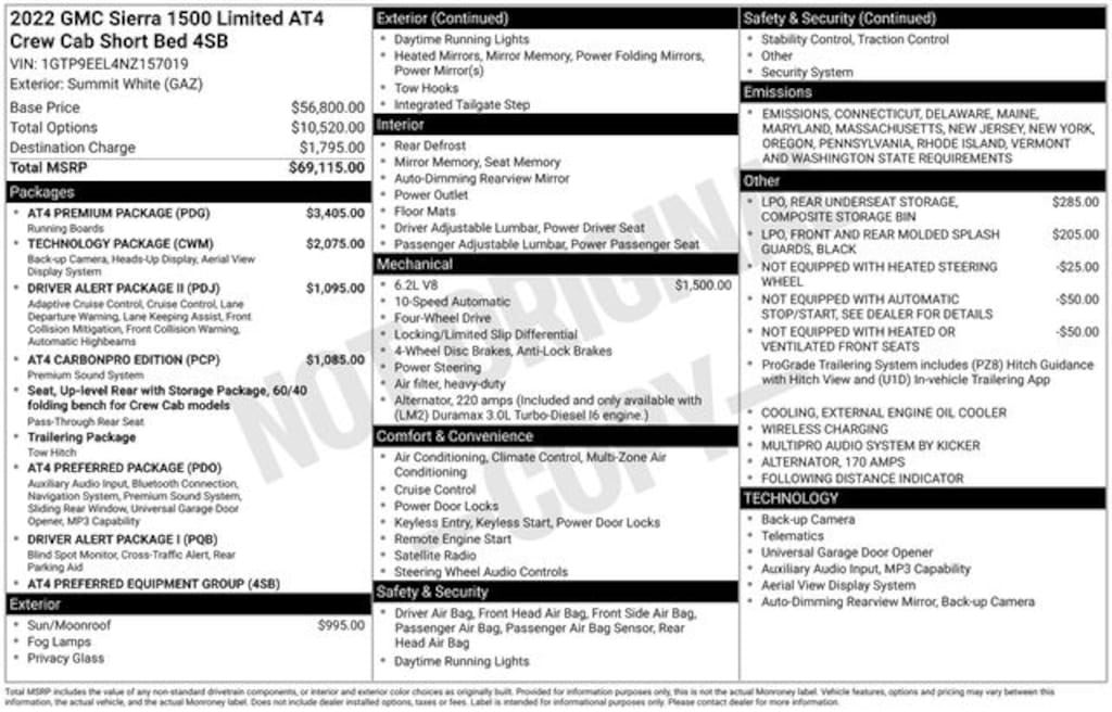 Used 2022 GMC Sierra 1500 Limited AT4 Truck Crew Cab